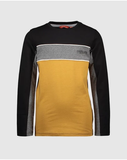 TYGO&vito - Organic Long Sleeve Colour Block Tee - Kids-Teens