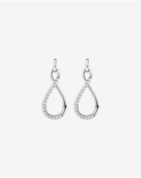 Michael Hill - Cubic Zirconia Infinity Drop Stud Earrings in Sterling Silver
