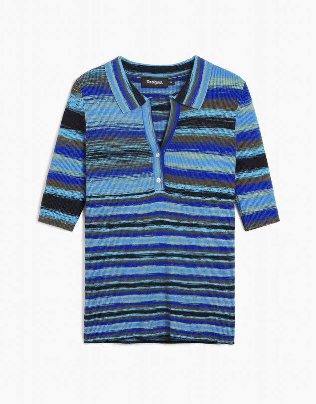 Desigual - Striped knit T-shirt
