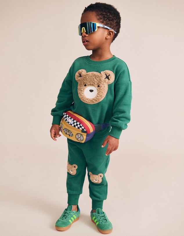 Huxbaby - Furry Huxbear Emerald Trackpants - Babies-Kids