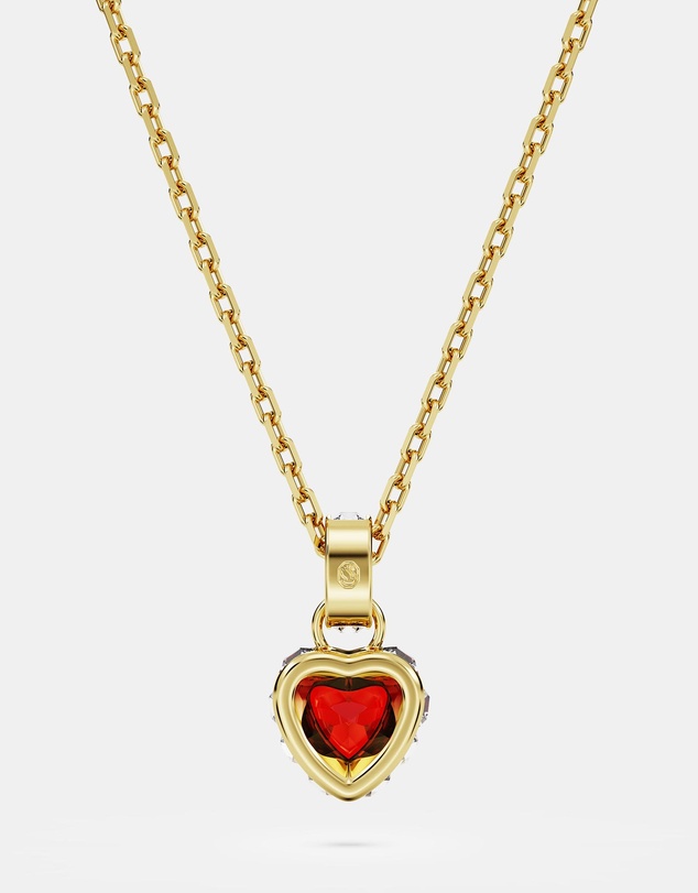 Swarovski - Chroma pendant, Heart, Red, Gold-tone plated