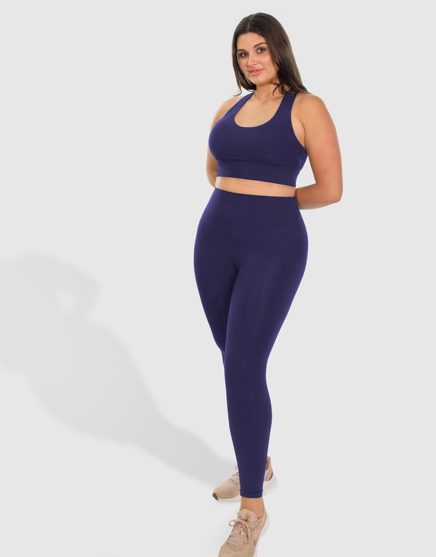 B Free Intimate Apparel - Mesh Racer Long Line Sports Bra (B-C-D-DD-E) Cup