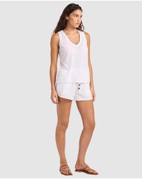 Seafolly - Slub Linen V Neck Tank Top