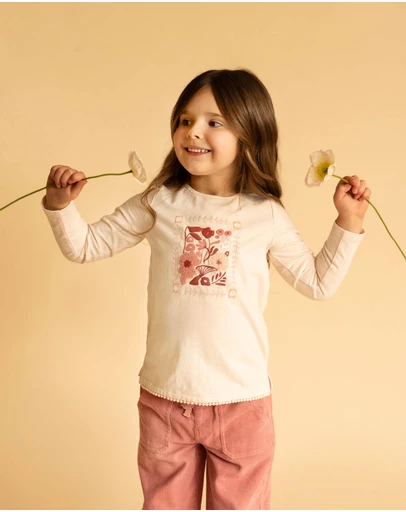 Fox & Finch - Wild Garden Boucle Organic LS Tee - Babies