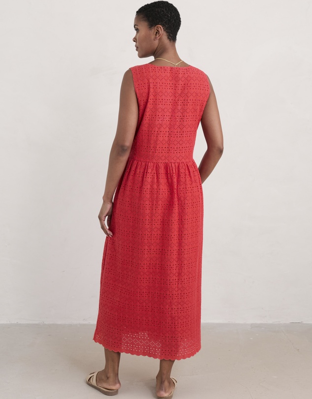 Seasalt - Seasalt Cornwall Red Meadow Saffron Broderie Dress