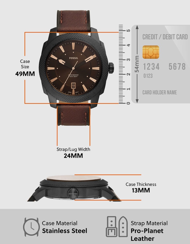 Fossil - Fossil Machine Brown Watch FS5972