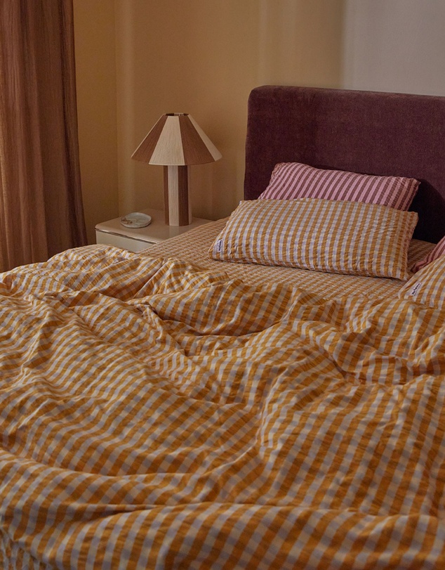 Mosey Me - Mango Seersucker Quilt Cover