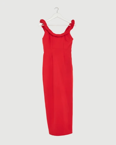 Revibe - Repaired BY JOHNNY. Talia Twist Midi Dress - AU 10