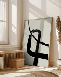 Olive et Oriel - Black Strokes No 5 by Treechild Art Print