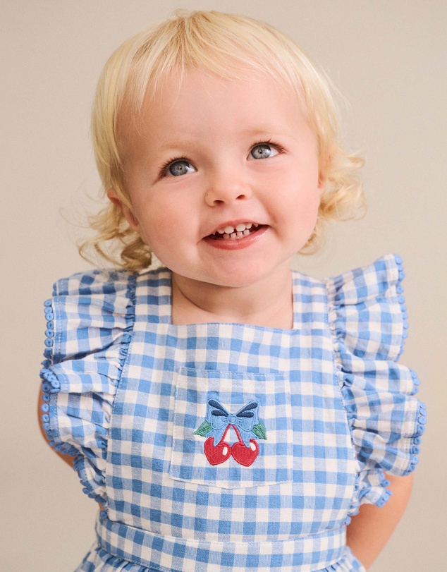 Huxbaby - Gingham Bow Playsuit - Babies