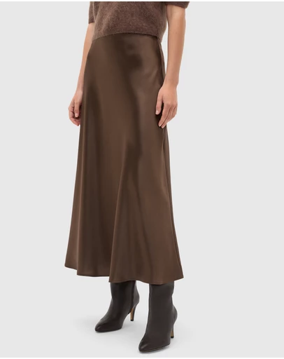 Seed Heritage - Satin Midi Skirt