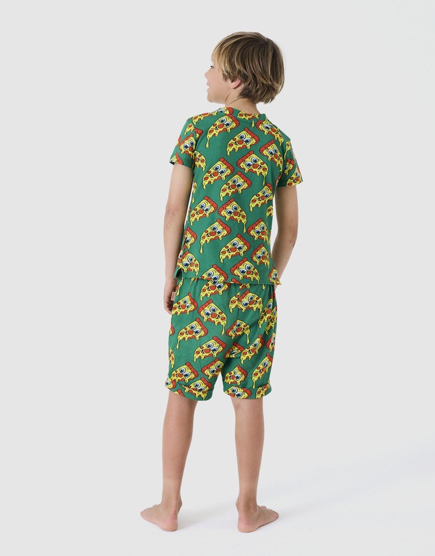 Kip&Co - Mozzarella Organic Cotton Short Sleeve Tee and Shorts Pyjama Set - Kids-Teens
