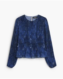 Desigual - Long-sleeve pleated blouse