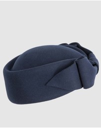 Max Alexander - Felt Navy Pillbox Hat