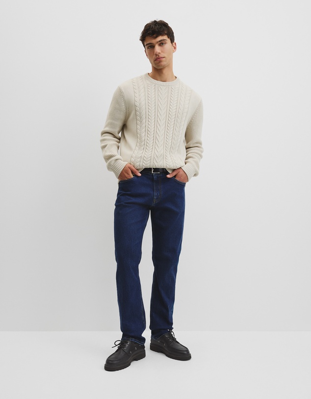 Country Road - Australian Good Earth Cotton Cable Crew Neck Knit