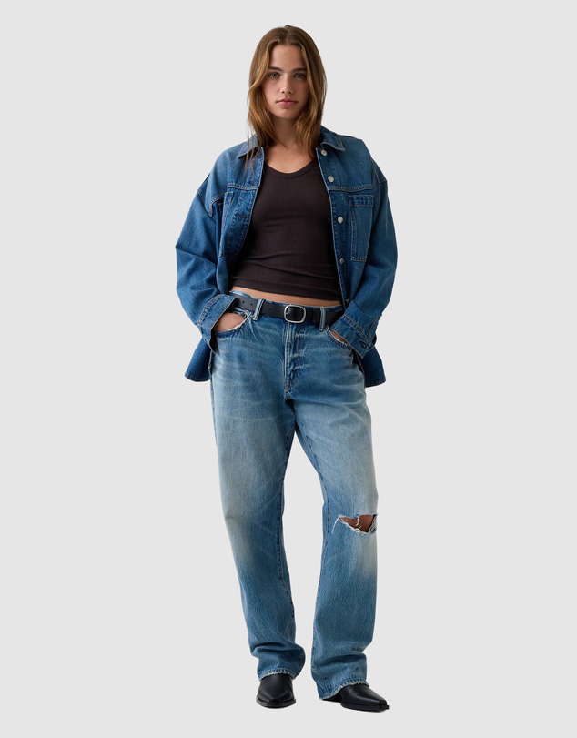 GAP - LS Luxe Modern Scoop T-Shirt