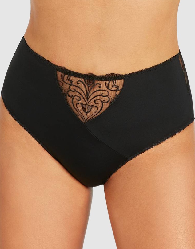 Nessa - Sonata High Waist Full Cut Brief with Embroidery