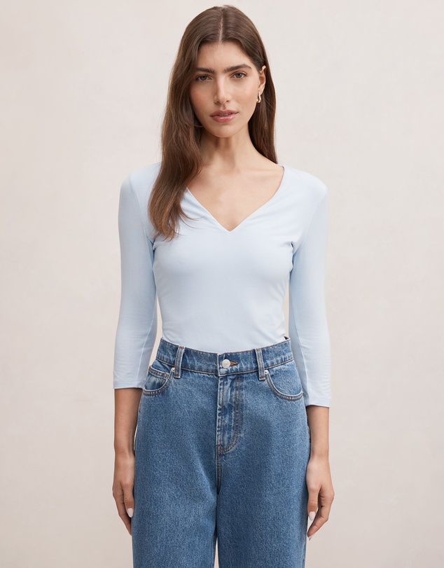 Forever New - Tia V Neck 3/4 Sleeves Top
