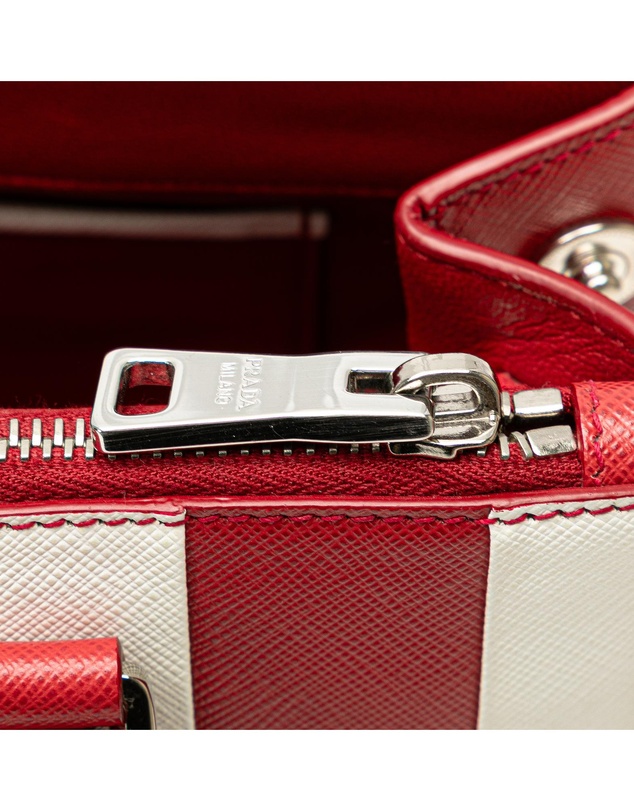 Pre-Loved by Azura Reborn - Pre-Loved Small Bicolor Saffiano Galleria Double Zip Satchel