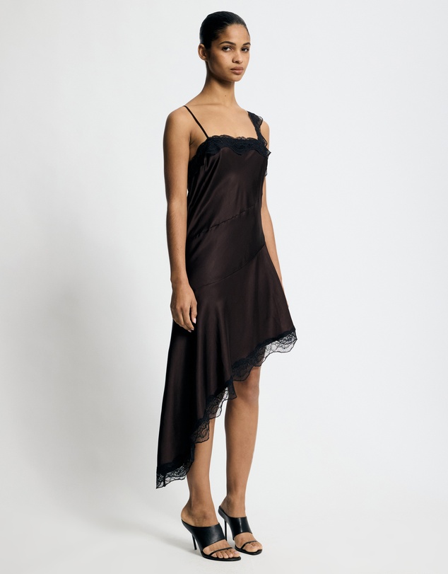Lover - Calypso Lace Trim Asymmetric Mini Dress