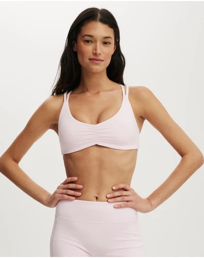 Cotton On Body Active - Ultra Soft Scrunch Front Strappy Crop