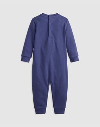 Polo Ralph Lauren - Logo French Terry Coverall - ICONIC EXCLUSIVE - Babies