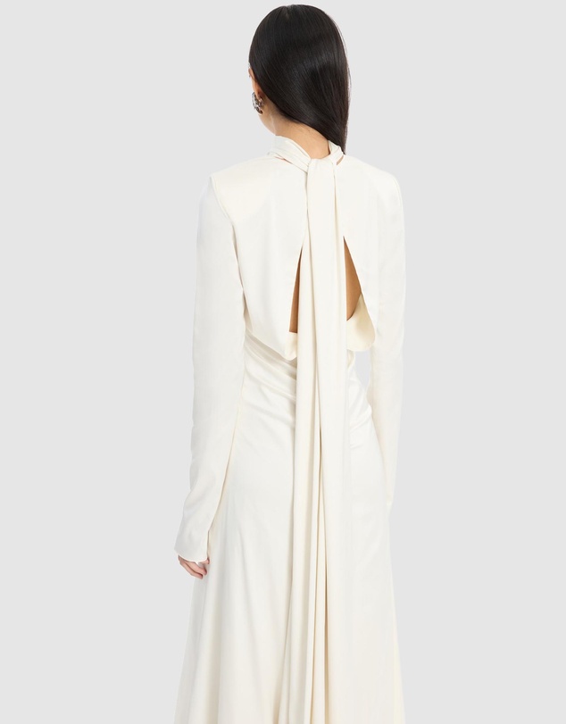 ROTATE - LS Scarf Dress