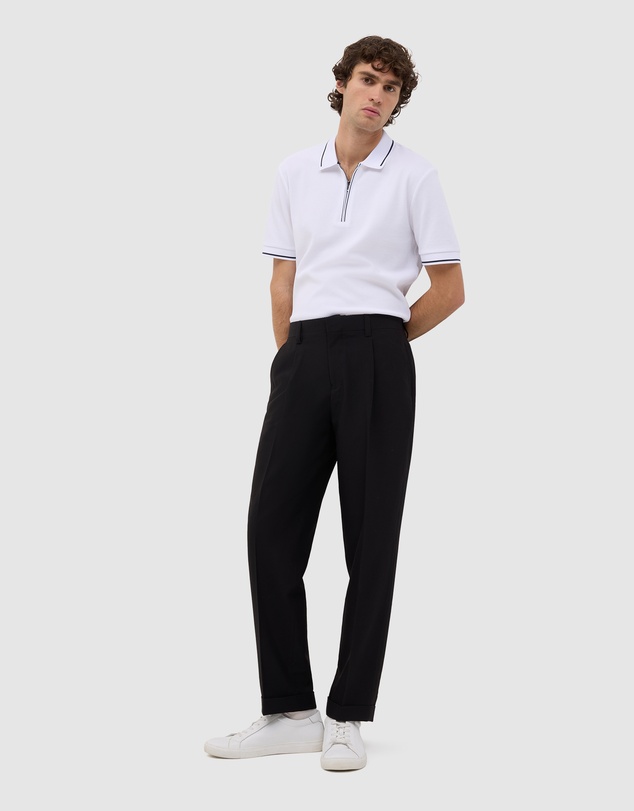 Politix - Morgan Textured Zip-up Polo