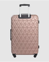 JETT BLACK - Rose Quartz Extra Large Suitcase