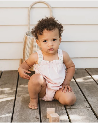 Bebe by Minihaha - Tess Embroidered Strap Bodysuit - Babies
