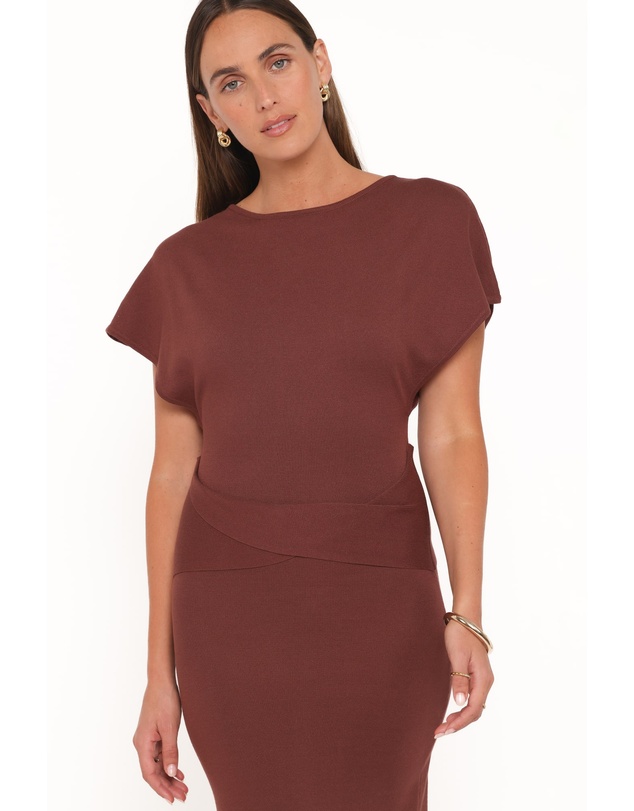 Petal & Pup - Carlina Midi Dress - Brown