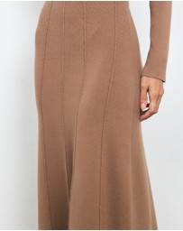 AERE - Nori Panelled Knit Midi Dress