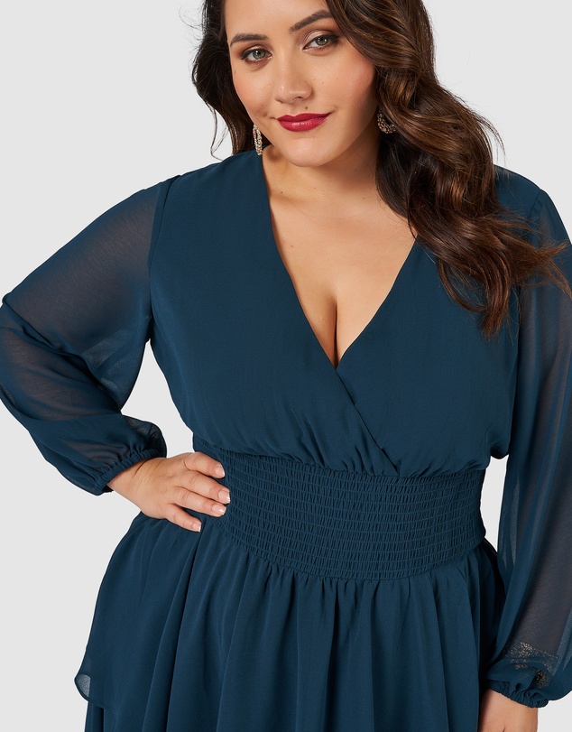 Pink Dusk by Curve Project - Shake Your Money Maker Midi Dress