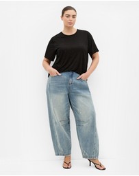 City Chic - Plus size Blinged Up Stretch Top - black
