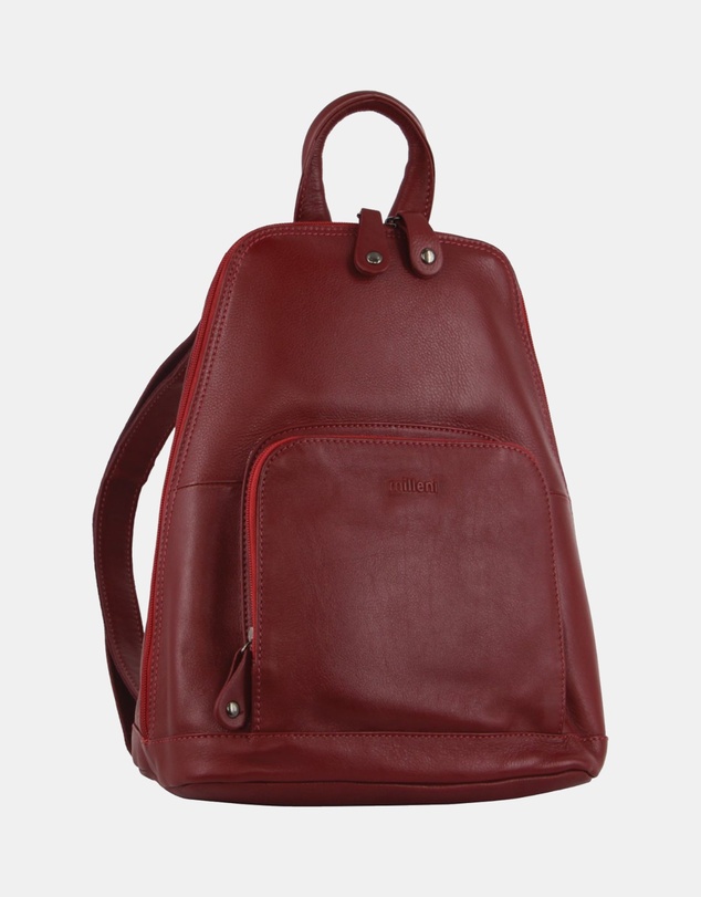 Milleni - Milleni Ladies Genuine Leather Twin Zip Backpack