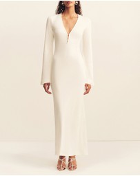 Shona Joy - Aby Plunged LS Maxi Dress