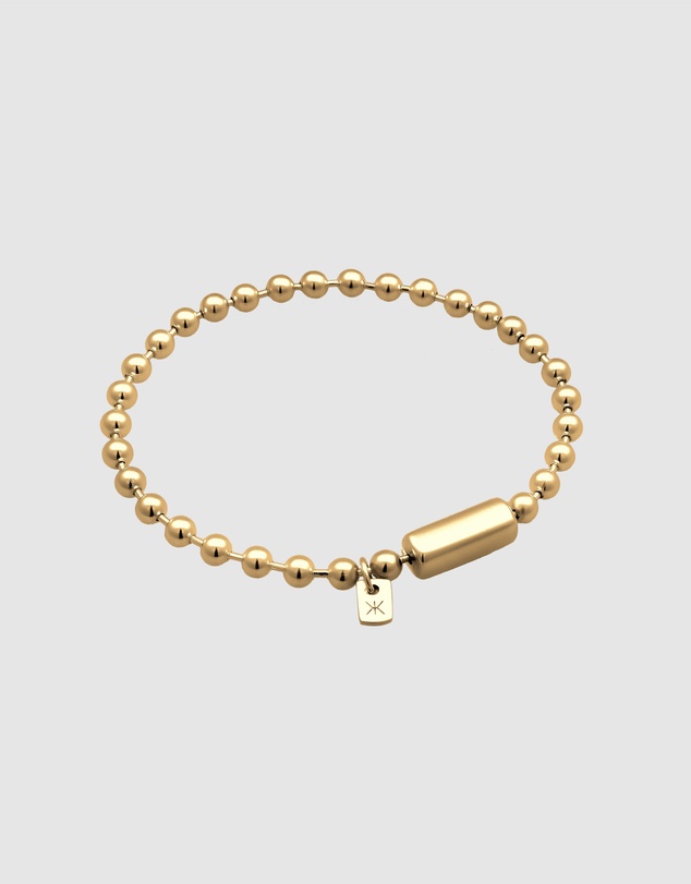 Kuzzoi - ICONIC EXCLUSIVE - Ball Chain Bracelet in Gold-Plated 925 Sterling Silver