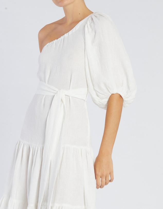 Amelius - Saloma Linen One Shoulder Dress
