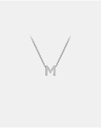 Zoe Olivia - 9K White Gold Initial M Necklace