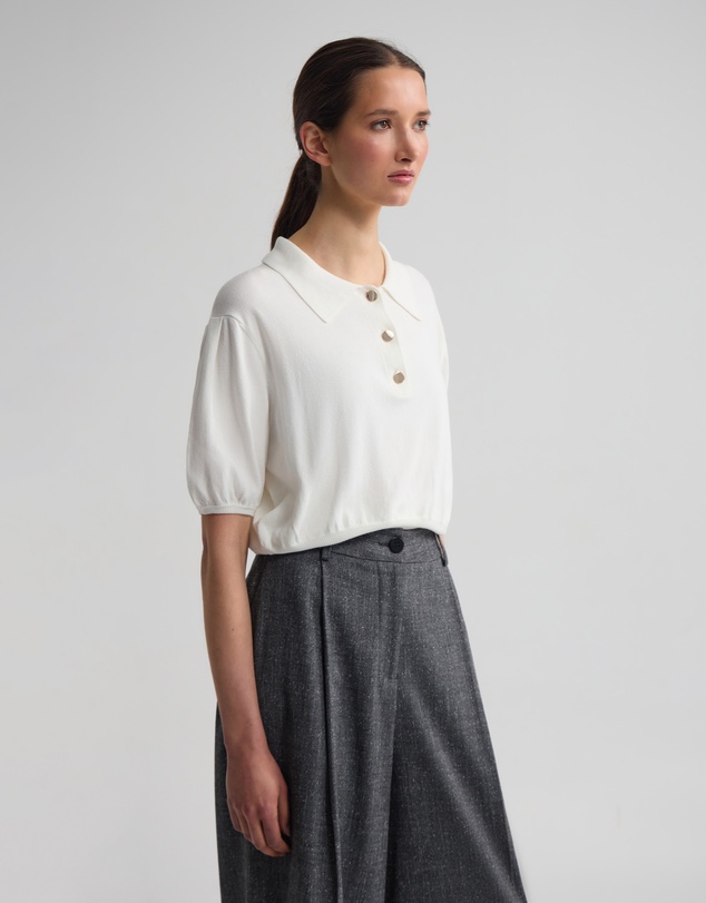 Oxford - Rose Polo Knitted Top