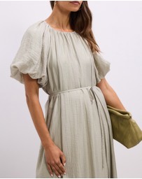 The Fated - Noa Puff Sleeve Midi Dress