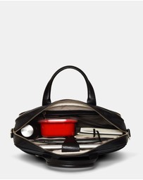 Republic of Florence - Pretoria Black Leather Laptop Briefcase