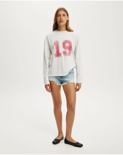 Cotton On - LS Oversized Graphic Tee