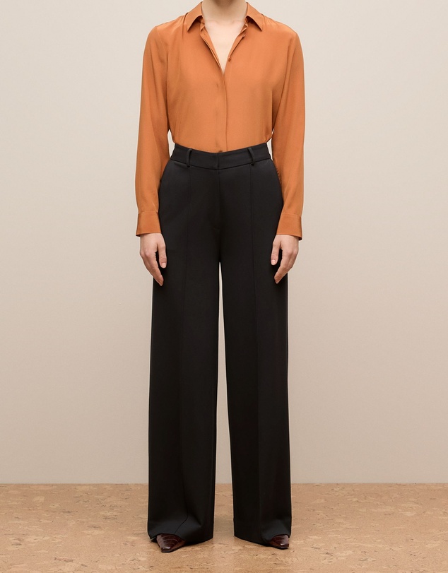 Trenery - Ponte Tailored Wide Leg Pant in Black