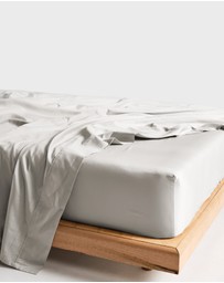 Linen House - Vienna 300TC Cotton Percale Fitted Sheet 50cm