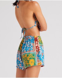 Poolside Paradiso - Wildflower Slit Short - Sunshine