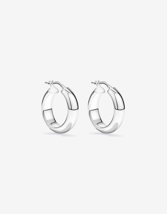 Michael Hill - Half Round Hoop Earrings in Sterling Silver