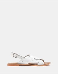 Just Because - Malita Leather Slingback Sandals