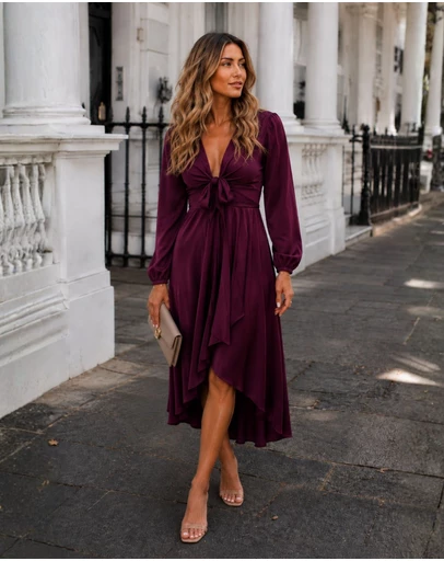 Esther Luxe - Bryleigh Dress - Bordeaux