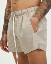 Surrounded By Ghosts - The Gembone Linen Drawstring Shorts